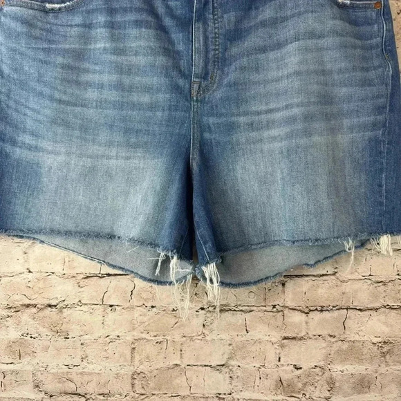 Madewell Womens Size 36 High-Rise Denim Jean Shorts Cut Off Frayed F7019 Stretch - Picture 6 of 11